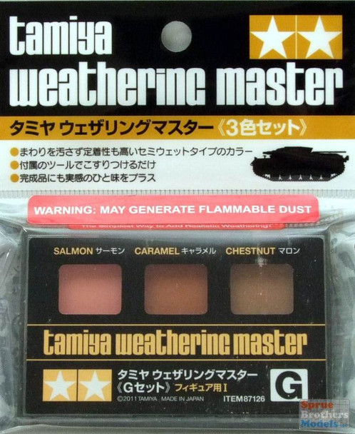 TAM87126 Tamiya Weathering Master G Set - Figures (Salmon, Caramel, Chestnut)