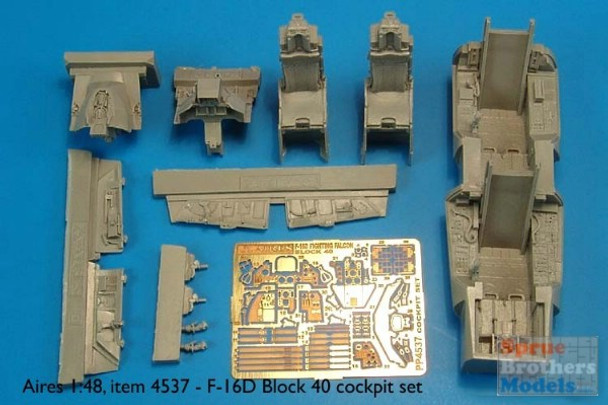 ARS4537 1:48 Aires F-16D Block 40 Falcon Cockpit Set (KIN kit) #4537