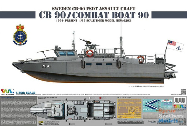 TIG6293 1:35 Tiger Model Sweden CB 90 / Combat Boat 90 Fast Assault Craft 1991-Present