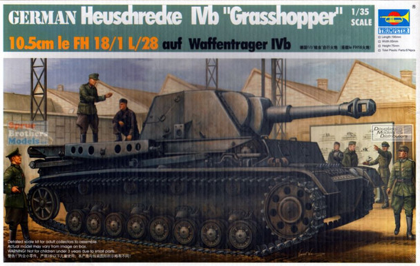 TRP00373 1:35 Trumpeter German Heuschreke IVb (Grasshopper) 10.5cm le FH 18/1 L/28 auf Waffentrager IVb