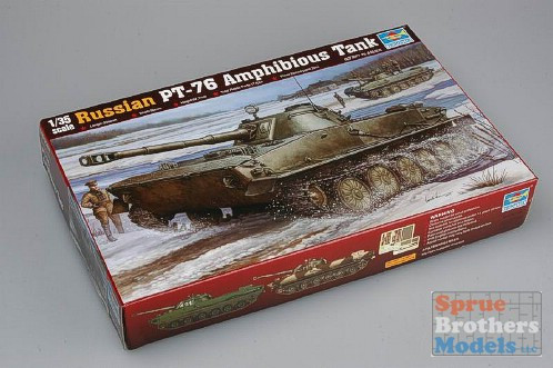 TRP00380 1:35 Trumpeter Russian PT-76 Amphibious Tank - Sprue