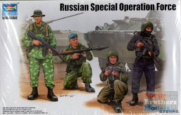 TRP00437 1:35 Trumpeter Russian Special Operation Force Figure Set (4 figures)