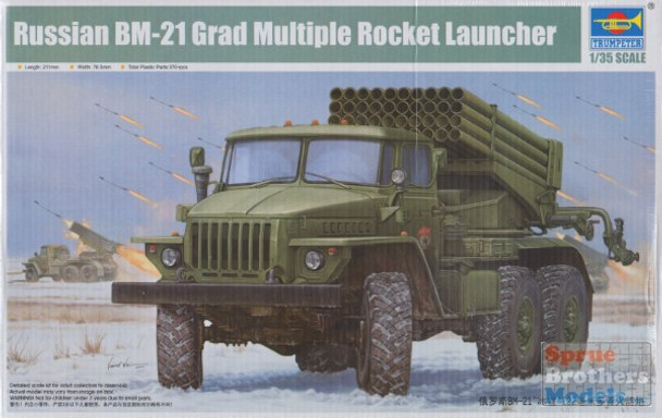 TRP01013 1:35 Trumpeter Russian BM-21 Grad Multiple Rocket Launcher