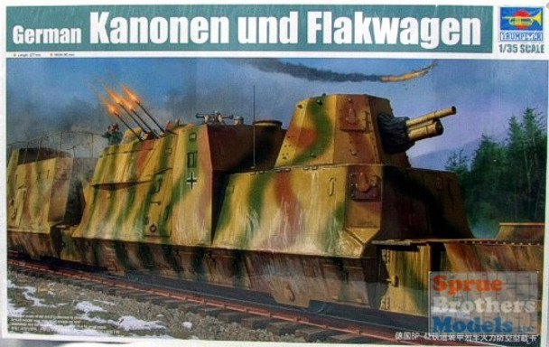 TRP01511 1:35 Trumpeter German Kanonen und Flakwagen Railcar #1511