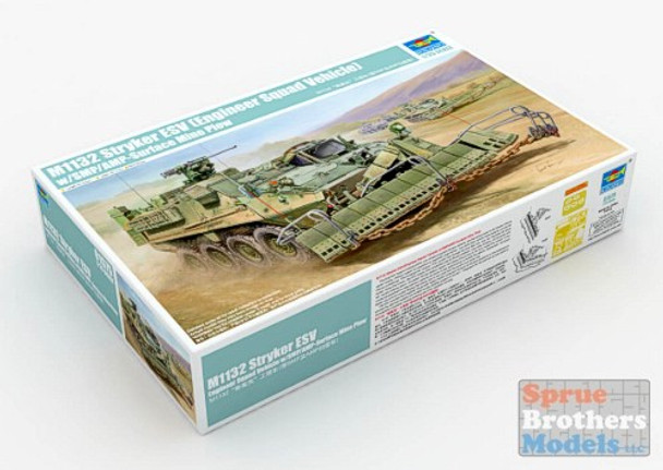 TRP01575 1:35 Trumpeter M1132 Stryker Engineer Squad Vehicle (ESV) with Surface Mine Plow #1575