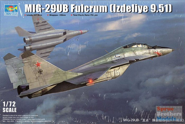 TRP01677 1:72 Trumpeter MiG-29UB Fulcrum (Izdeliye 9.51)