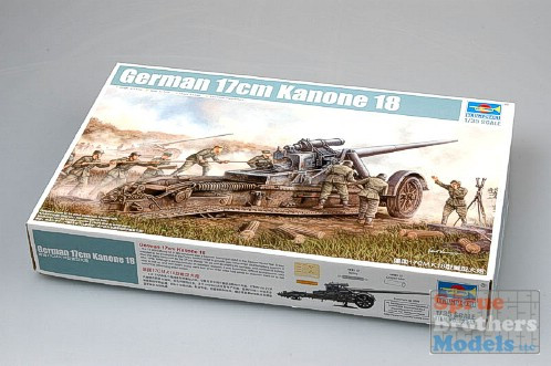 TRP02313 1:35 Trumpeter German 17cm Kanone 18 Heavy Artillery Gun