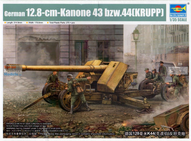 TRP02317 1:35 Trumpeter German 12.8cm Kanone 43 bzw 44 (Krupp)