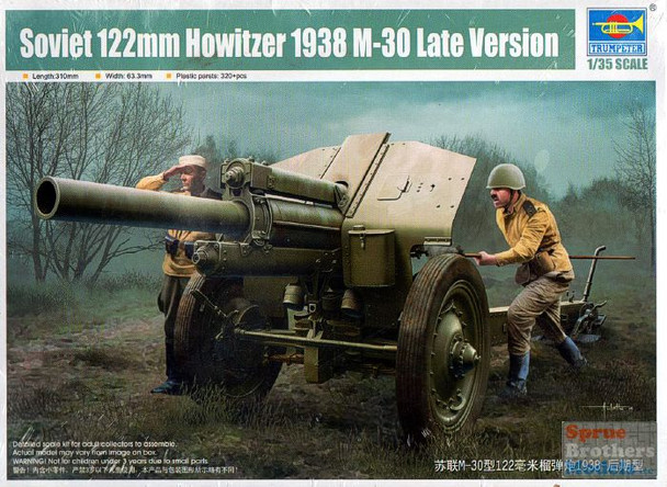 TRP02344 1:35 Trumpeter Soviet 122mm Howitzer 1938 M-30 Late Version