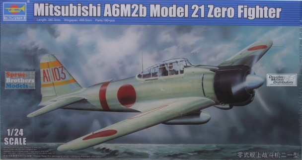 TRP02405 1:24 Trumpeter A6M2B Model 21 Zero Fighter