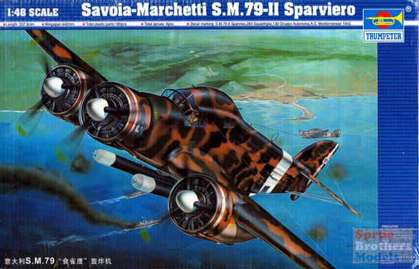 TRP02817 1:48 Trumpeter Savoia-Marchetti SM79-II Sparviero