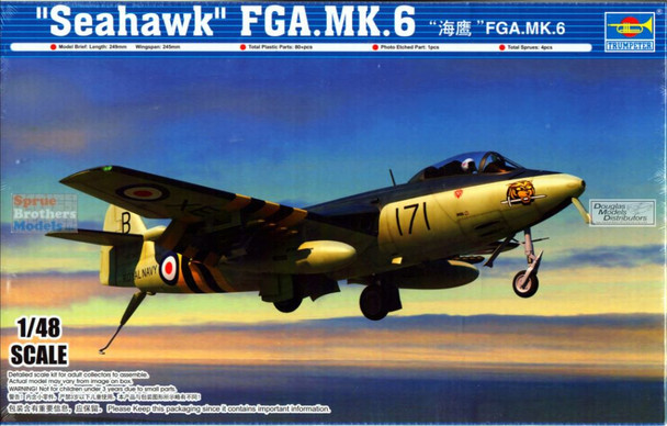 TRP02826 1:48 Trumpeter Hawker Seahawk FGA Mk6 British Fighter