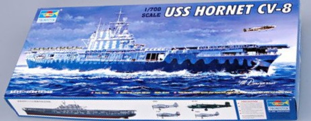 TRP05727 1:700 Trumpeter USS Hornet CV8 Aircraft Carrier 1942 #5727