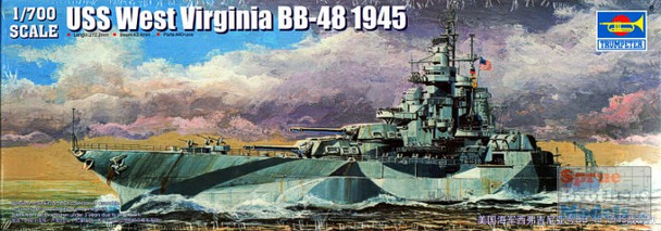 TRP05772 1:700 Trumpeter USS West Virginia BB-48 1945