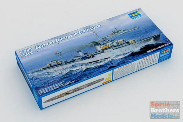 TRP05789 1:700 Trumpeter German Zerstorer Z-43 1944 #5789 - Sprue