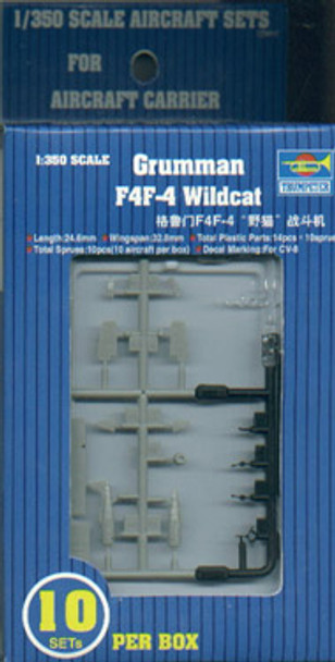 TRP06202 1:350 Trumpeter F4F-4 Wildcats Set (10 pcs) #6202