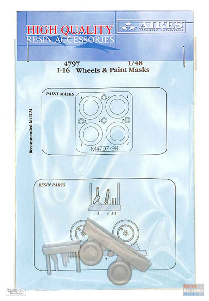 ARS4797 1:48 Aires I-16 Wheels & Paint Mask (ICM kit)