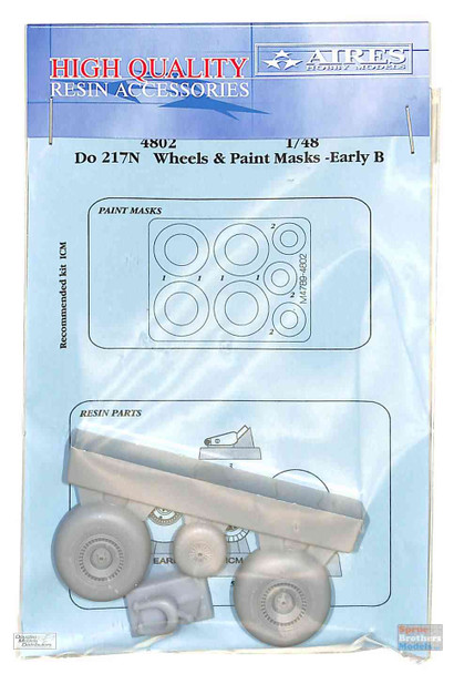 ARS4802 1:48 Aires Do 217N Early B Wheels & Paint Mask (ICM kit)
