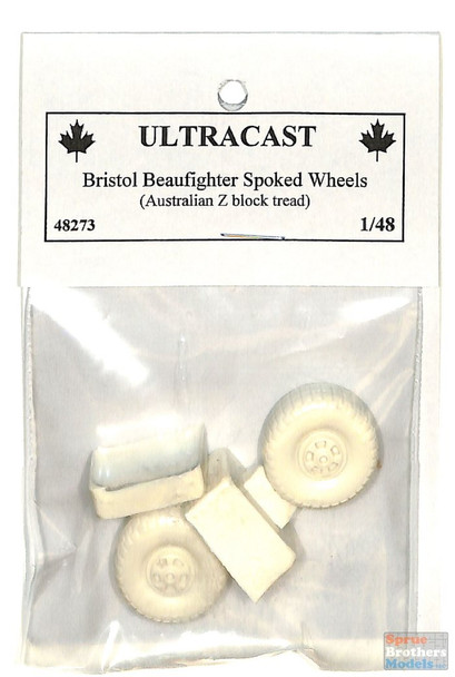 ULT48273 1:48 Ultracast Bristol Beaufighter Spoked Wheels (Australian Z Block Tread)