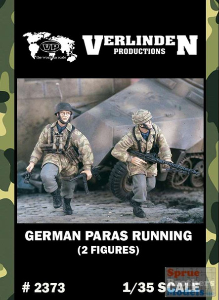 VERN2373 1:35 Verlinden German Paras Running Figure Set (2 figures)