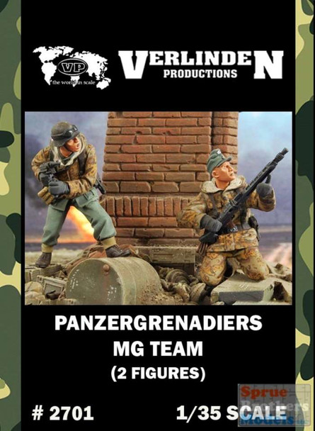 VERN2701 1:35 Verlinden Panzergrenadiers MG Team Figure Set (2 figures)