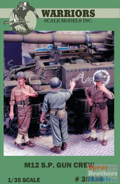 WARN35338 1:35 Warriors Scale Models Figure Set: M12 Self Propelled Gun Crew