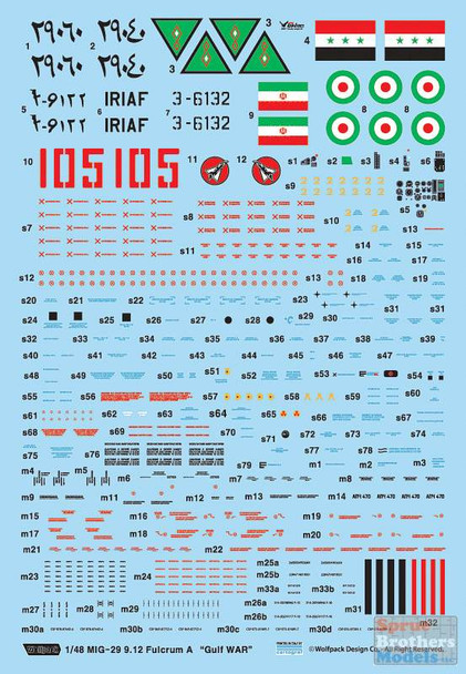 WPD14804 1:48 Wolfpack MiG-29 Fulcrum A (9.12A) 'Gulf War' - Sprue