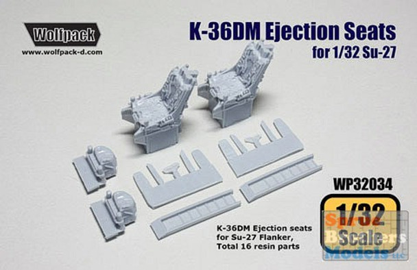 WPD32034 1:32 Wolfpack K-36DM Ejection Seats for Su-27 (TRP kit) #32034