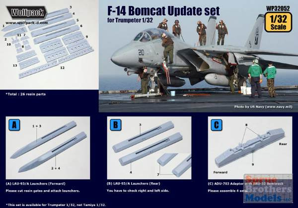 WPD32052 1:32 Wolfpack F-14 Tomcat Bombcat Update Set (TRP kit