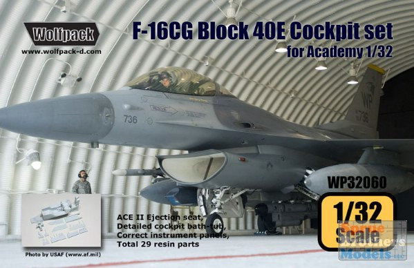 WPD32060 1:32 Wolfpack F-16CG Block 40E Falcon Cockpit Set (ACA