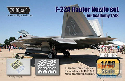 WPD48052 1:48 Wolfpack F-22A Raptor Nozzle Set (ACA kit) #48052