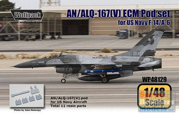 WPD48129 1:48 Wolfpack AN/ALQ-167(V) ECM Pod Set for US Navy #48129