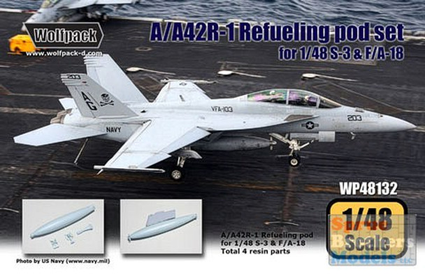 WPD48132 1:48 Wolfpack A/A42R-1 Refueling Pod (For US Navy S-3 & F-18) #48132