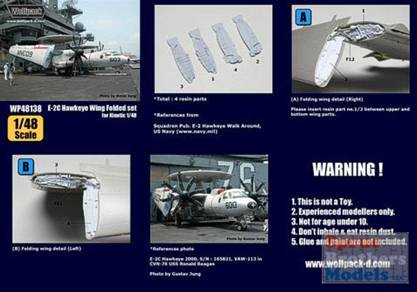 WPD48138 1:48 Wolfpack E-2C Hawkeye Wing Fold Set (KIN kit) #48138