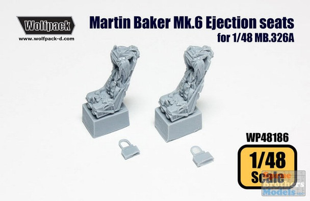 WPD48186 1:48 Wolfpack Martin Baker Mk.6 Ejection Seats Set (for ITA MB.326A kit)