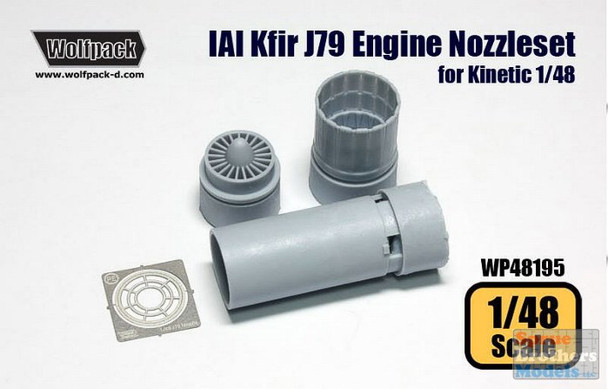 WPD48195 1:48 Wolfpack IAI Kfir J79 Engine Nozzle Set (KIN kit)