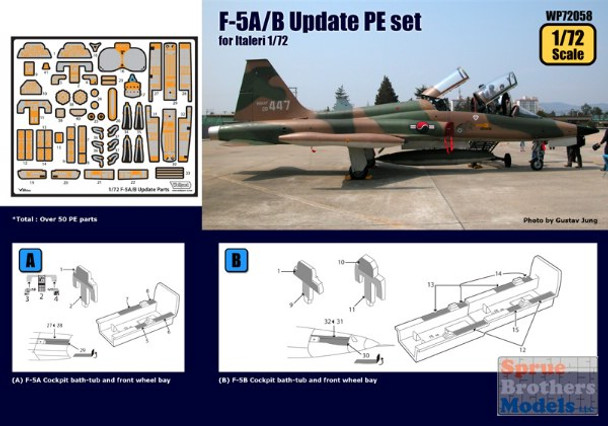 WPD72058 1:72 Wolfpack F-5A/B Freedom Fighter Update PE Set (ITA kit)