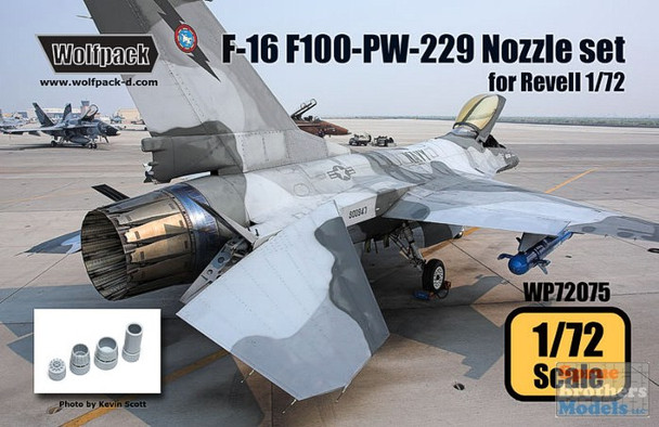 WPD72075 1:72 Wolfpack F-16 Falcon F100-PW-229 Engine Nozzle Set (REV kit)
