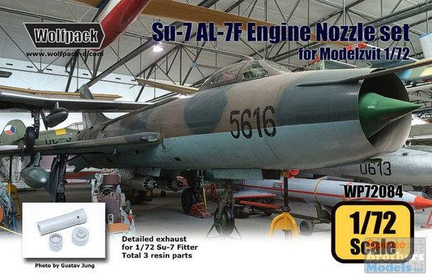 WPD72084 1:72 Wolfpack Su-7 Fitter AL-7F Engine Nozzle Set (MZV kit)