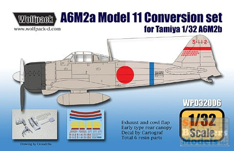 WPDD32006 1:32 Wolfpack A6M2a Zero Model 11 Conversion Set (TAM