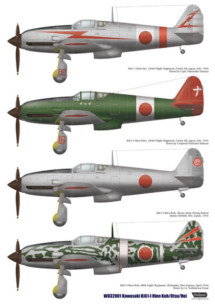 WPDDEC32001 1:32 Wolfpack Decal - Flying Swallows Pt 1 Kawasaki