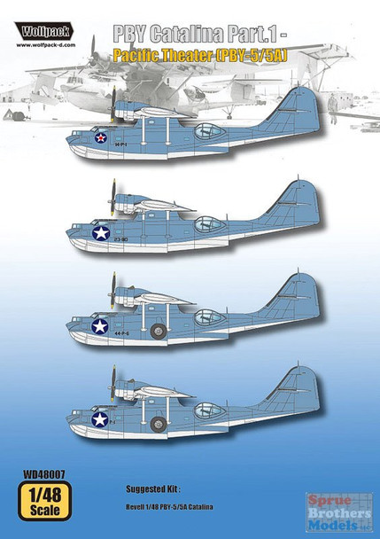 WPDDEC48007 1:48 Wolfpack Decal - PBY Catalina Part 1: Pacific Theater (PBY-5/5A)