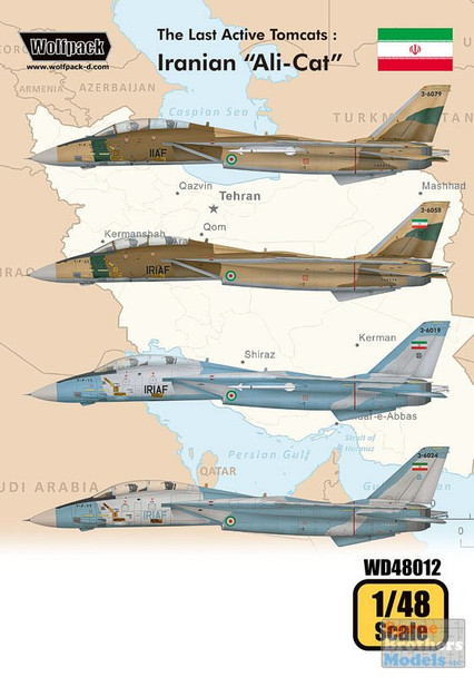 WPDDEC48012 1:48 Wolfpack Decal - The Last Active Tomcats: Iranian Ali-Cat