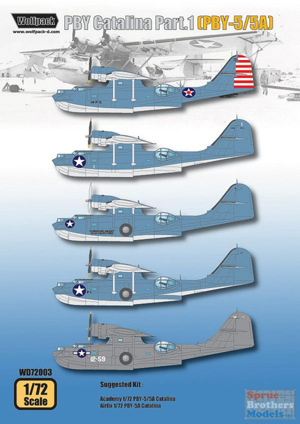 WPDDEC72003 1:72 Wolfpack Decal - PBY-5/5A Catalina Part 1