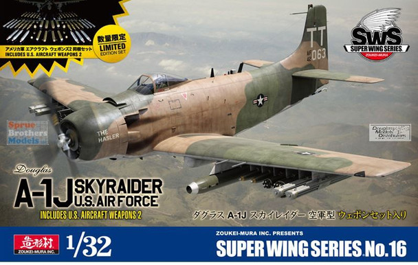 ZKMK29263 1:32 Zoukei-Mura Douglas A-1J Skyraider With US Aircraft Weapons