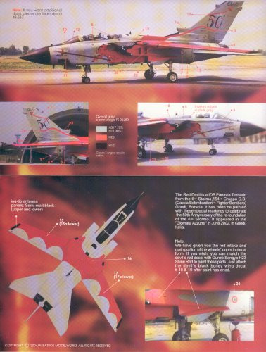 ZTZ48012 1:48 Zotz Decals Red Devil Tornado #48012 - Sprue