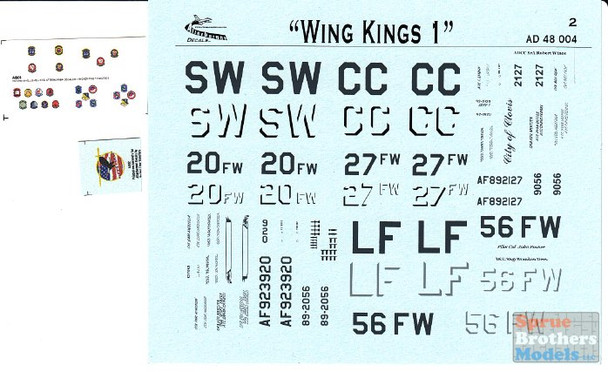 AFD48004 1:48 Afterburner Decals F-16C Falcon Block 40/42/50 "Wing Kings #1"