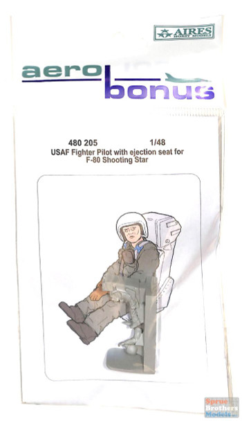ARSAB480205 1:48 AeroBonus USAF F-80 Shooting Star Fighter Pilot with Ejection Seat Figure