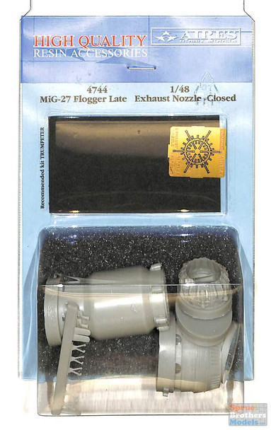 ARS4744 1:48 Aires MiG-27 Flogger Late Exhaust Nozzle-Closed (TRP kit)
