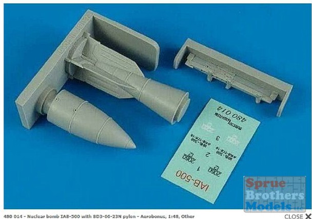 ARSAB480014 1:48 AeroBonus IAB-500 Imitation Aerial Bomb with BD3-23N Pylon #480014